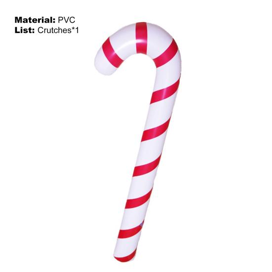 Рождественская палка с яркими полосками, украшение для вечеринки, надувная трость Санта-Клауса, принадлежности для сада