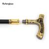 Золотая, черная, роскошная трость с волчьей ручкой, модная декоративная трость, элегантная трость для косплея, ручка Crosier 90 см