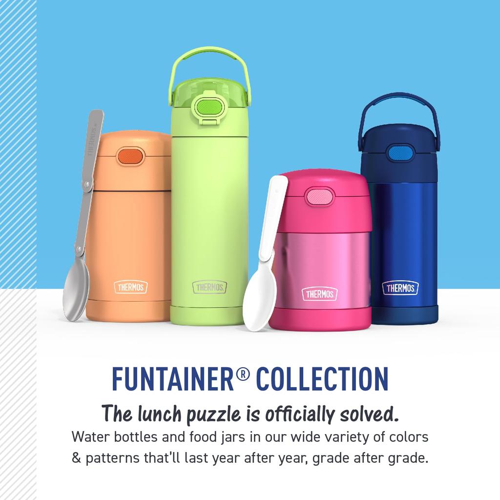 Thermos FUNTAINER 12 унций Детская бутылка-соломинка из нержавеющей стали с вакуумной изоляцией Синий Щенячий патруль