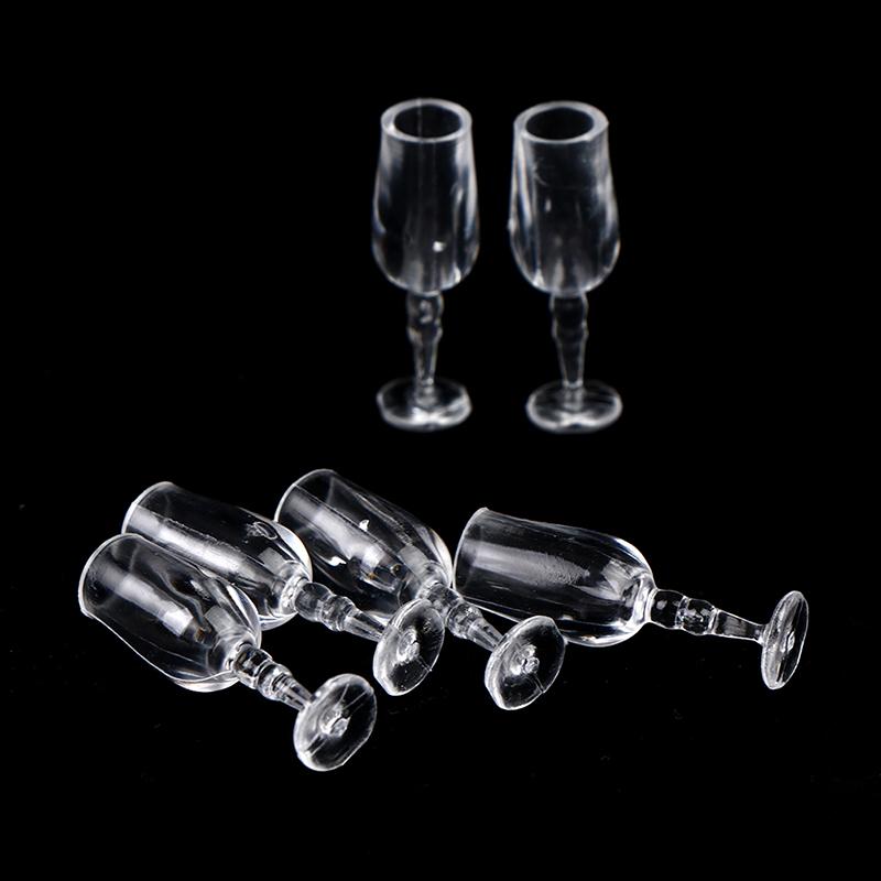 Набор из 6 чашек, бокал для сока, бокал для красного вина для кукольного дома, кухни