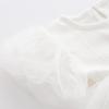 Baby Clothes Short Sleeve Dress Girls Summer Tulle Skirt Coverall Hair Ornament Baby Birth Preparation Gift Ruffle Plain White 6M