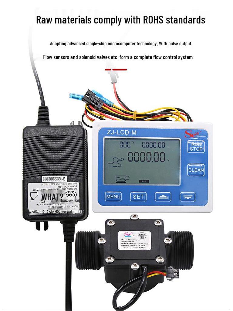 Digital Flow Controller for 1.25 Inch Pipe: Automatic Liquid Filling & Packaging System for Tap Water