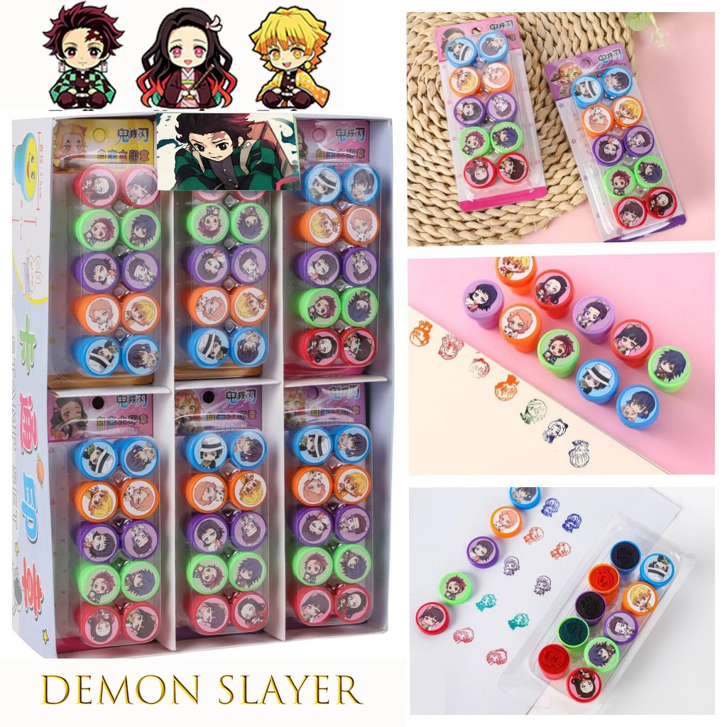 Demon Slayer: Kimetsu No Yaiba Seal Stamps Party Favors Birthday Gifts for Kids Self-Inking Stamps Goodie Bag Stuffers Classroom