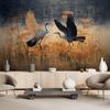 Wallpaper Crane Birds Abstraction