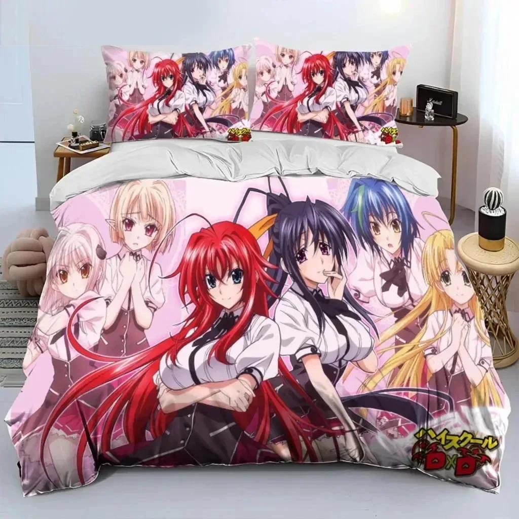 3D Print Anime High School Dxd Sexy Rias Comfortable Duvet Cover Pillowcase Bedding Set Children Bedroom Decoration Home Textile