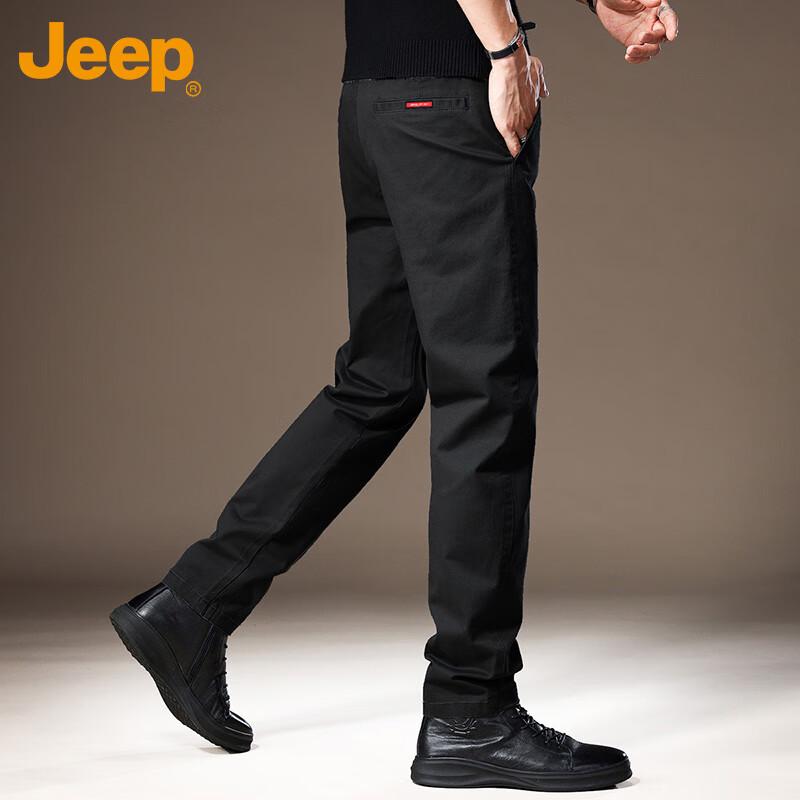 Jeep Мужские осенне-зимние брюки прямого кроя в стиле business casual