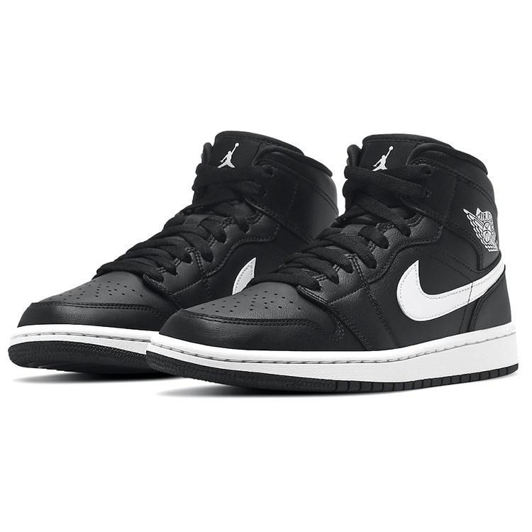 (WMNS) Air Jordan 1 Mid 'Black White' Women's BQ6472-011
