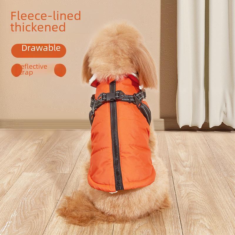 Reflective Winter Cotton Dog Coat for Small Breeds: Warm and Cozy Apparel for Corgis and Teddy Dogs