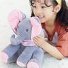 Adorable Peek-a-boo Elephant Singing Baby Plush Toy For Kids In Pink And Gray