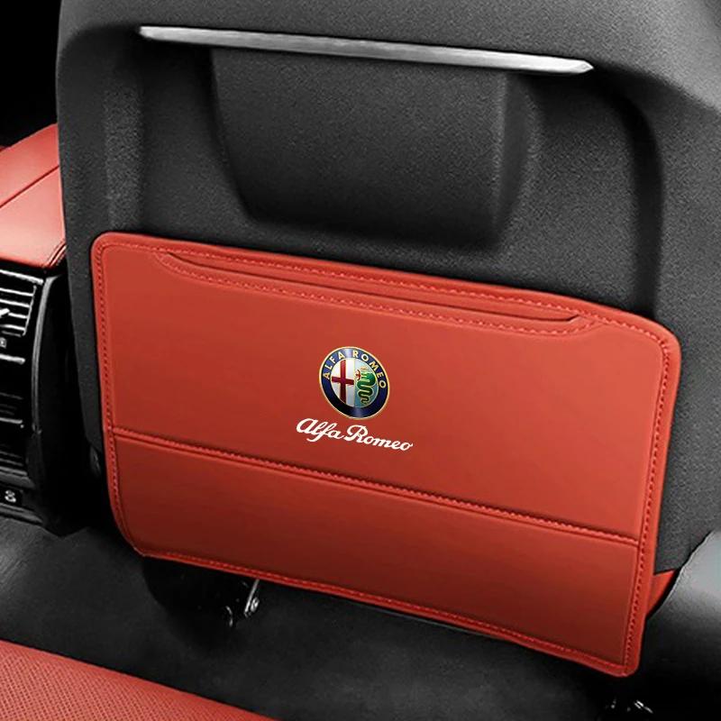 Car Stickers For Alfa Romeo Car Seat Anti Kick Pad Wear Resistant Anti-fouling Mat For Alfa Romeo Giulietta GT 159 147 156 Mito