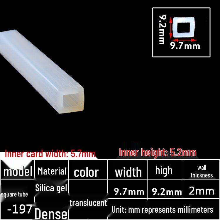 High-Temperature Resistant Silicone Square Tubing: Durable, Customizable, Aging-Resistant Rubber Sheath and Hollow Sealing Strip.