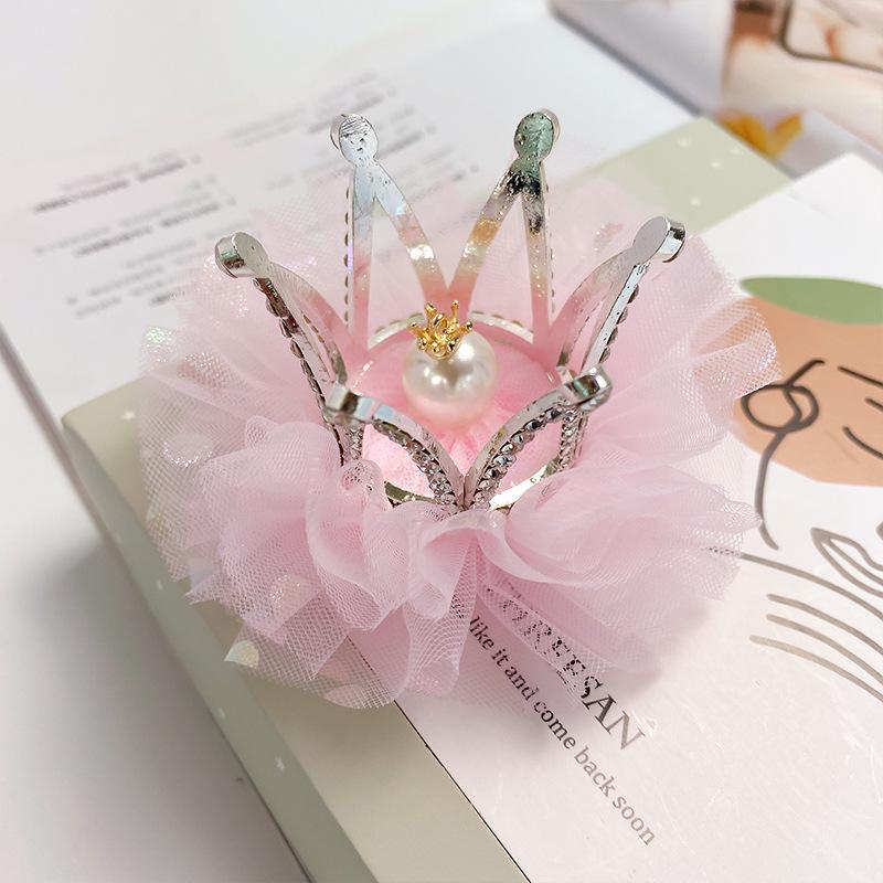 Korean Princess Hair Clip: Sparkling Rhinestone Non-Damaging Sequin Hair Accessory for Girls
