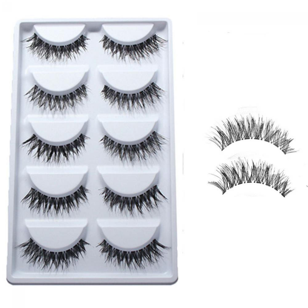 5Pairs New Handmade Thick Beauty Long False Eyelashes Eye Makeup Tool Natural