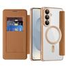 Для Samsung Galaxy S26 Магнитный чехол с держателем для карт с RFID-блокировкой Ромбовидная крышка телефона из ПУ-кожи с защитной пленкой для камеры