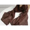 Silk Scarf Women'S Mulberry Silk Solid Color Versatile Summer Scarf Thin Sunscreen Outer Shawl Yarn Brown