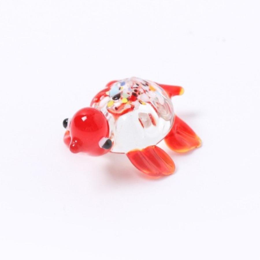 Cute Glass Turtle Miniature Figurine Japan Style Cartoon Sea Animal Ornaments Aquarium Fish Tank Kawaii Decor Accessories