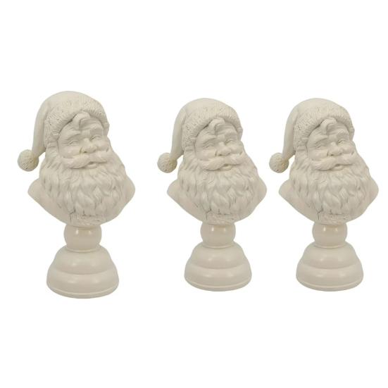 1/2 шт. Белая статуэтка головы Санта-Клауса из смолы, рождественское настольное украшение, настольная книжная полка, домашний декор, орнамент
