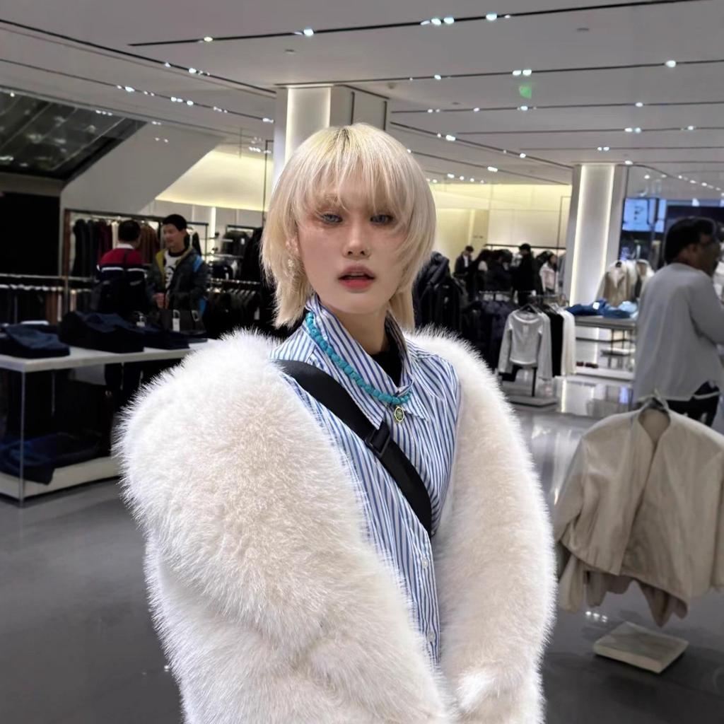 Za Same Imitation Fur Coat Women'S Autumn And Winter Thickened Wool Women'S Coat Street Style Fluffy Fox Fur Coat
