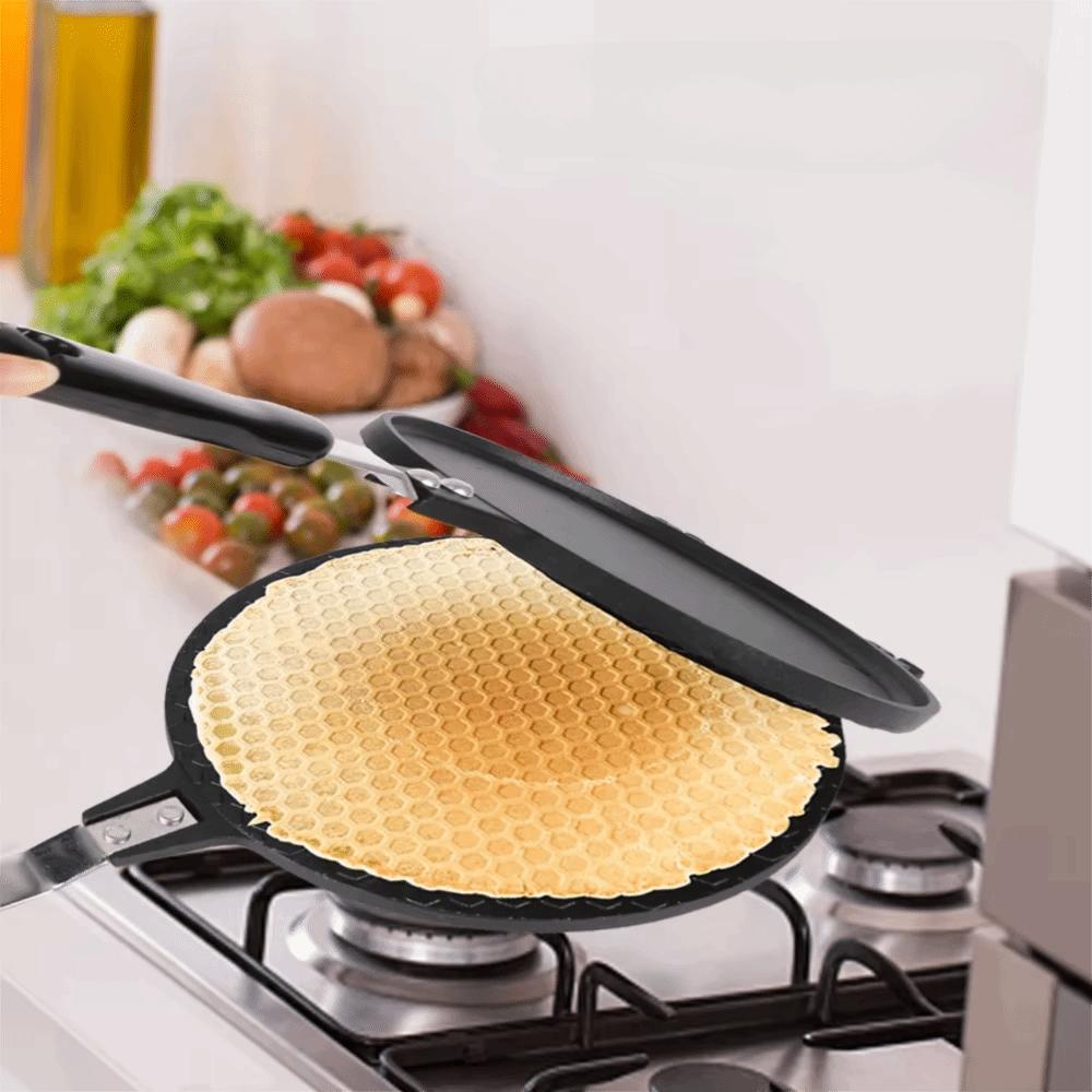 Honeycomb/Lattice Pattern Egg Roll Maker Aluminium Zinc Zinc Alloy Ice Cream Cone Pan Pancake Pot Bakery