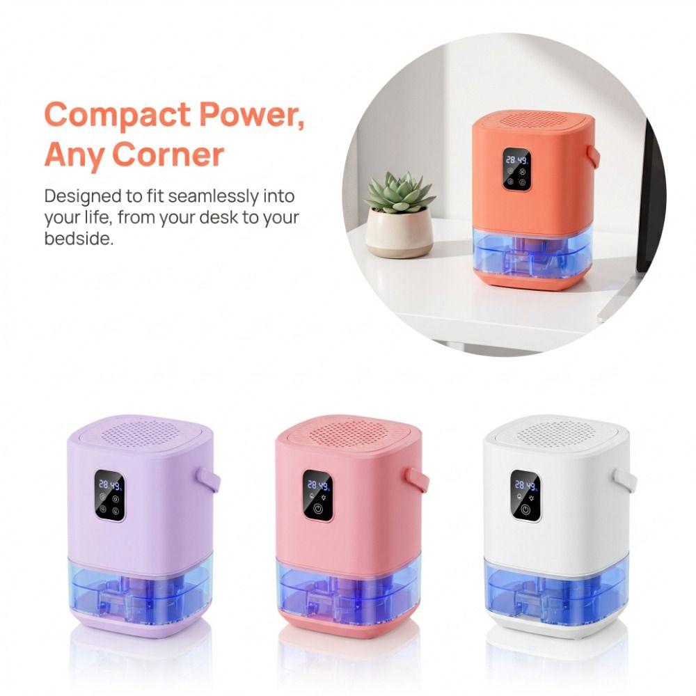 Moisture-Proof Mini Quiet Dehumidifier 1.5L Damp Eliminator Air Dehumidifier Bathroom