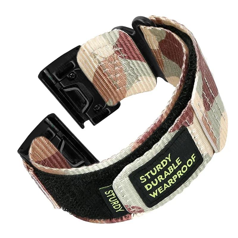 Быстрый нейлоновый ремешок для часов Garmin Instinct 2X Тактический ремешок Fenix 6X Pro 5Plus 7X 8 26мм 22мм Замена Спортивный браслет с быстрой застежкой