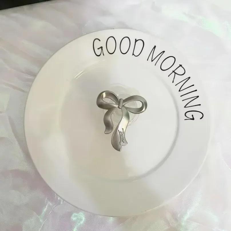 Милый чехол для телефона с бантом, наклейка на заднюю панель, корейский стиль инс, прозрачная складная подставка для телефона для iPhone Samsung Xiaomi, держатель с креплением на заднюю панель