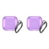 Прозрачный защитный чехол с карабином TPU Cover для Airpods 4(Прозрачный фиолетовый)