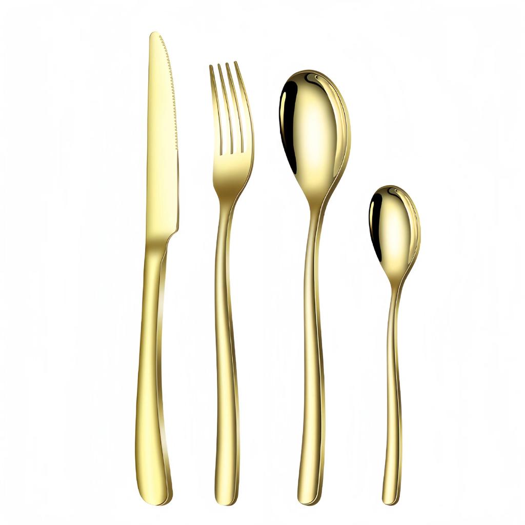 304 Stainless Steel Tableware Western Tableware Steak Knife and Fork Restaurant Household Tableware Knife, Fork and Spoon Set