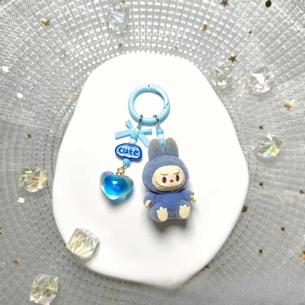 Cartoon Cute Gradual Change Rabub Symphony Love Keychain Bag Pendant Handmade Girlfriend Small Pendant