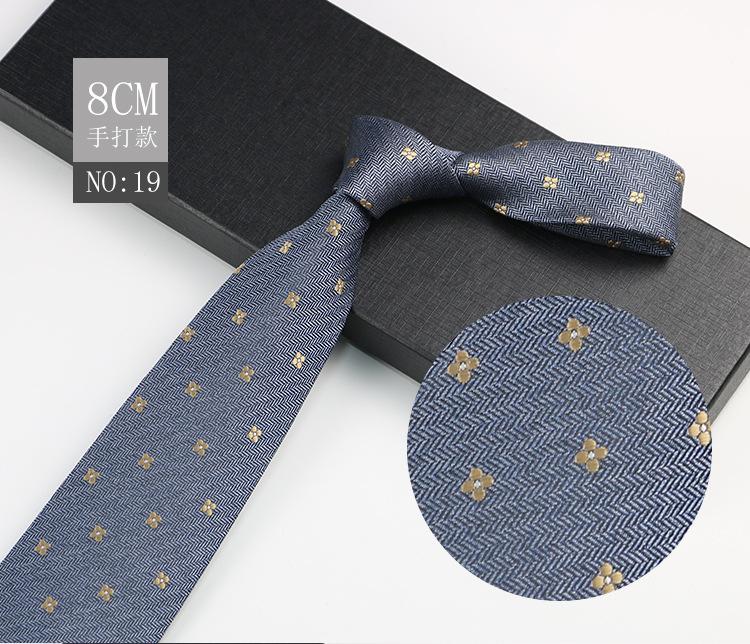 Мужской галстук 8 см Платье Джентльменский костюм Рубашка Бордовый Свадебный Жених Узор Ручная работа Деловой галстук