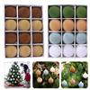12Pcs/Box Velvet Christmas Balls 6cm Christmas Tree Decoration Creative Plastic Balls Ornaments Holiday Hanging Balls Xmas Decor