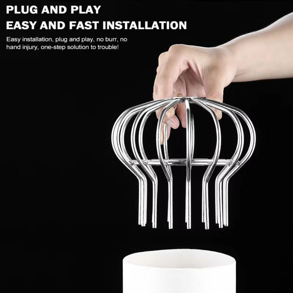 304 Stainless Steel Gutter Balloon Guard Filter Anti-blocking Anti-leaf Fall Rooftop Floor Drain Cover Easy Installation