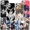 Bungo Stray Dogs Дазай Чехол для телефона для iPhone 17 Air 16 Pro Max 16E 15 + 14 Plus 11 12 13 Mini 7 8 SE Подарок Печатная крышка Fundas 16