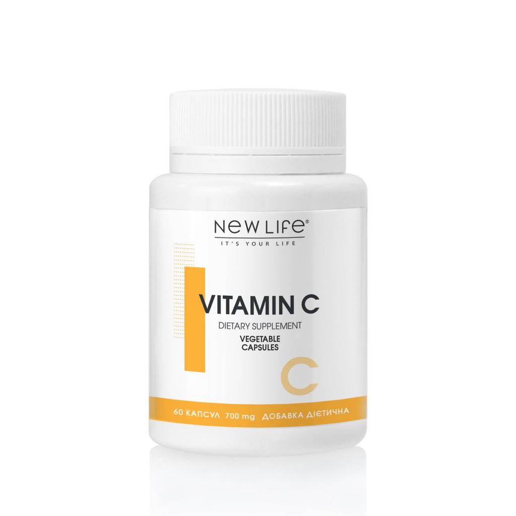 Vitamin C New Life Supplement Dietary 60 Vegetable Capsules