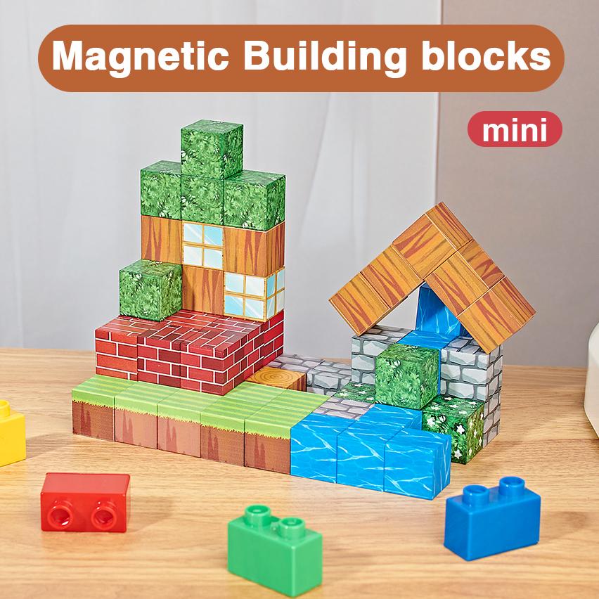 64pcs Set Toys STEM MontessoriStacking Cubes Construction Set ChristmasGift