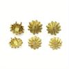 10pcs High Quality Solid Brass Chrysanthemum Prong Conchos Staples for Leather Bracelet Belt Decor Bag Strap Snap Hook 12mm