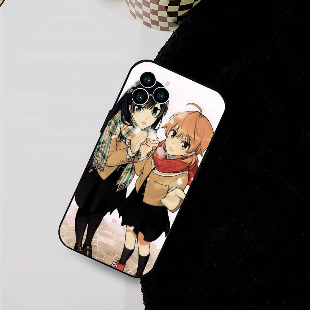 Чехол для телефона Bloom Into You Bilibili Animation для iPhone 17 Air 16 15 14 13 Pro Max 11 12 Черный силиконовый чехол
