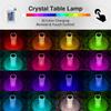 Amill Crystal Table Lamp 3/16 Colors Touch Remote Diamond Lamps Room Decor Atmosphere Bedside Night Light Desktop Projector Lights