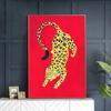 Pink Gold Leopard Green Posters and Prints Canvas Paintings Animal Wall Art Pictures for Modern Living Room Wall Decoration
