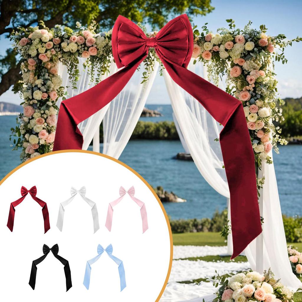 Large Bow Decoration Giant Bow Wall Backdrop Prop Polyester Bowknot Party