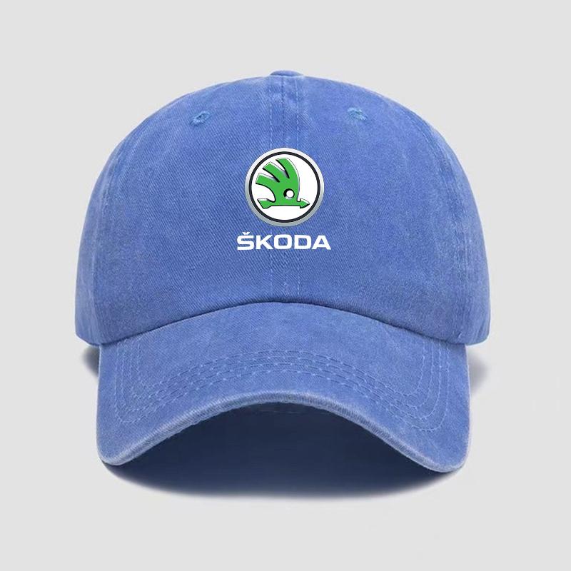 JKFB8 Fashion Car Baseball Cap Visor Sun Hat Unisex Adjustable Sunscreen Hat For Skoda Octavia 2 A5 A7 Superb Rapid Yeti Kodiaq Fabia