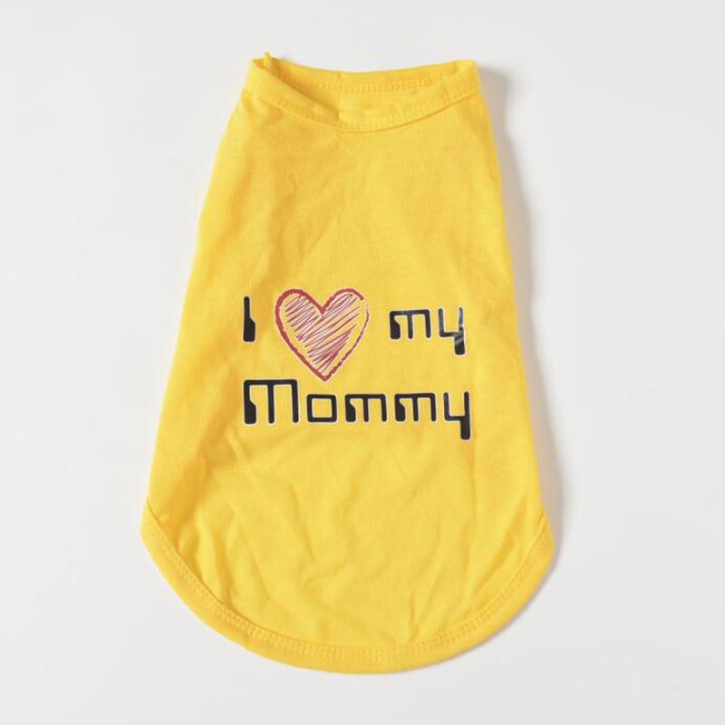Petstyle Летняя футболка с жилетом для собак Lovely Mom Puppy Одежда для маленьких собак Чихуахуа Йоркширский терьер Футболки Одежда для собак и кошек