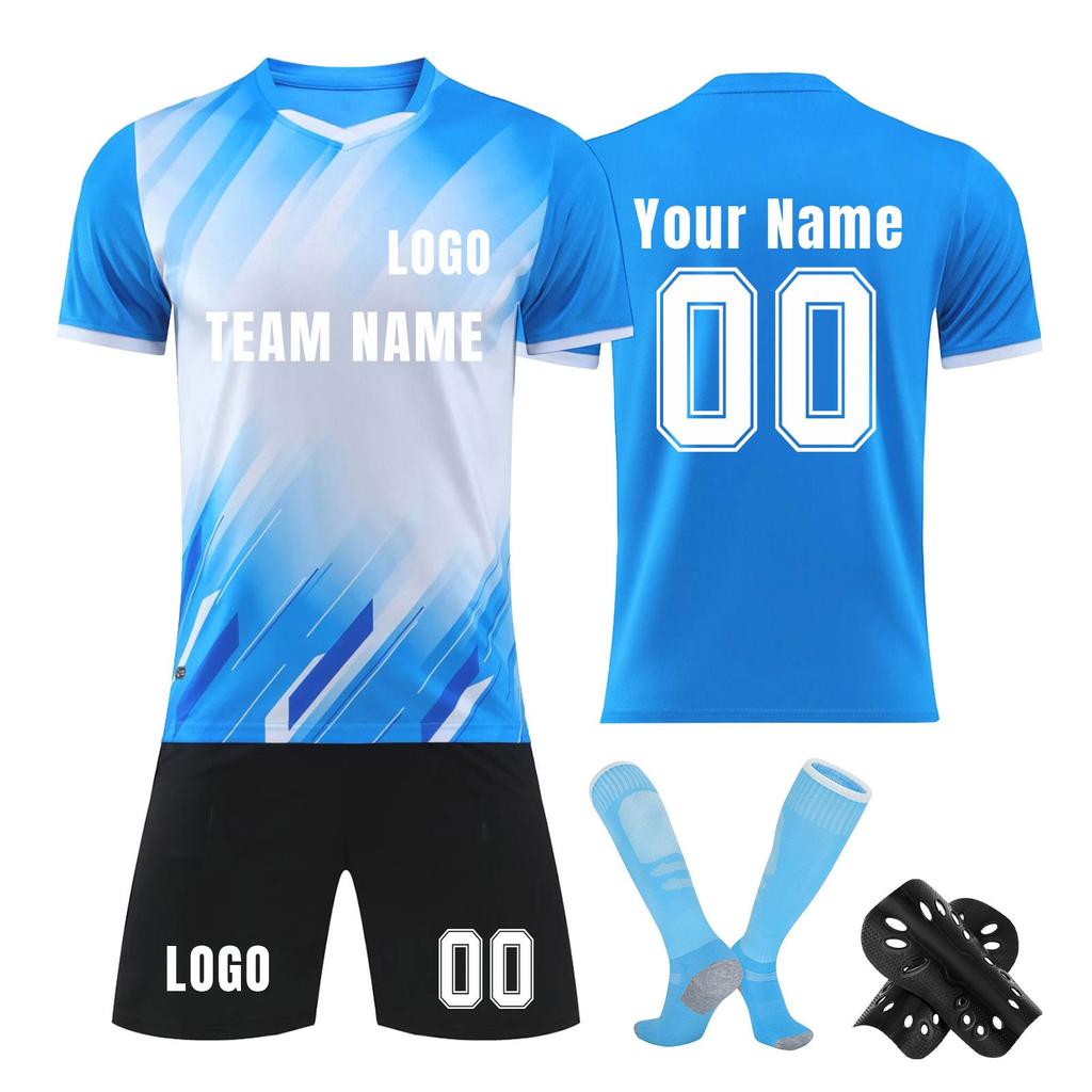 Personalised Shirts Kit Mens Girls With Name Number Custom Football Jerseys For Boys Training Suit