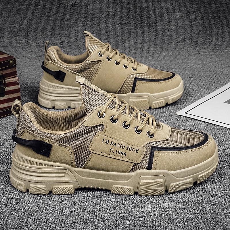 Fashion Lightweight Men's Work Shoes British Style Casual Board Shoes Comfort Man Sports Shoes Trendy Sneakers Men Boots