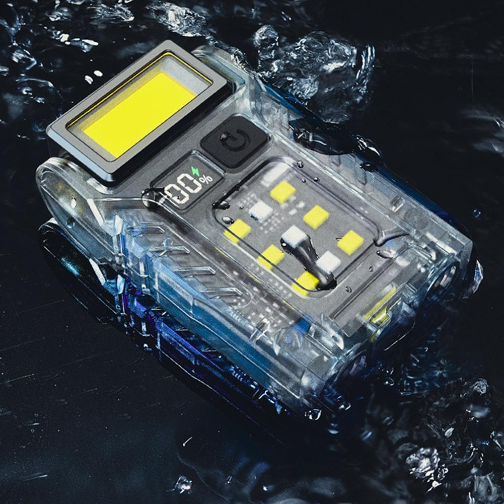 Portable LED COB+SMD Flashlight Head Rotation Magnetic Torch Built-in Battery USB Rechargable Outdoor Camping Emergency Lantern