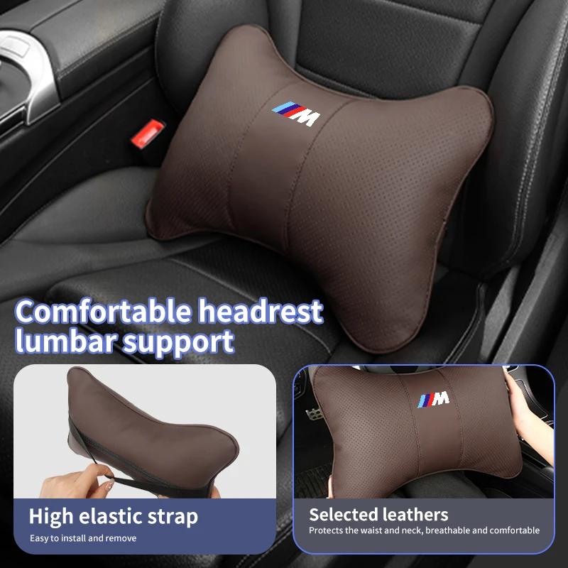 Car Sticker 2025 Hot Car Styling Headrest Lumbar Neck Pillow Waist Cushion Backrest For BMW M1 M2 M3 X3M X4M X5M X6M X1 X7 E30 E