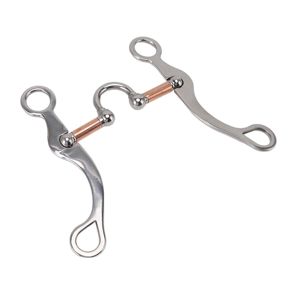 Stainless Steel Horse Mouth Bit Rose Gold Plated Equestrian Equipment Horse Snaffle Bit Racetracks