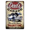 Vintage Tin Sign for Dad, Garage Metal Sign, Project Car, Garage Retro Sign, Home Shed, Man Cave, Gifts for Dad, 12x8 In
