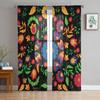 Мексиканский фестиваль узор текстура вуаль прозрачные шторы гостиная окна шифоновая тюль занавеска кухня спальня шторы домашний декор