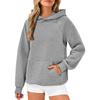 Moda Ayollar Kundalik Ustki Kiyimlari Sweatshirt Uzun Qo'lli Cho'ntakli Kapyushonli Pullover Sweatshirt Ayollar uchun Qulay va Ko'p Qirrali Futbolka